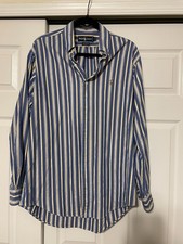 Vintage Ralph Lauren Yarmouth striped Oxford 15 1/2-34 . Hong Kong