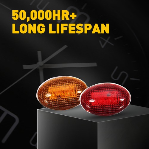 For 99-10 Ford F350 Red&Amber LED Dually Fender Lights w/ ID Tail Light EAK - Picture 3 of 12
