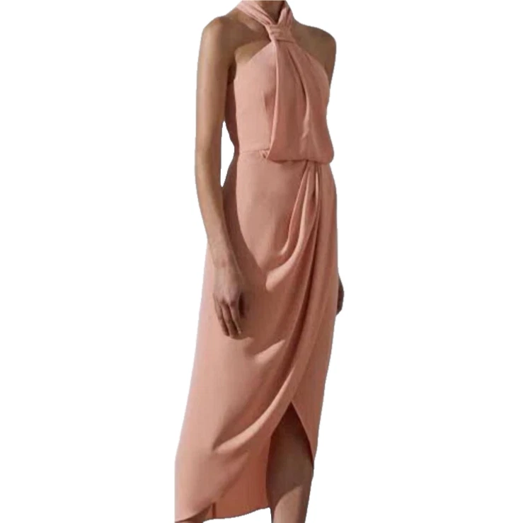 quartz mauve bridesmaid dresses Shona Joy - La Lune Lace Back Maxi Dress - Iceberg Blue main image 1