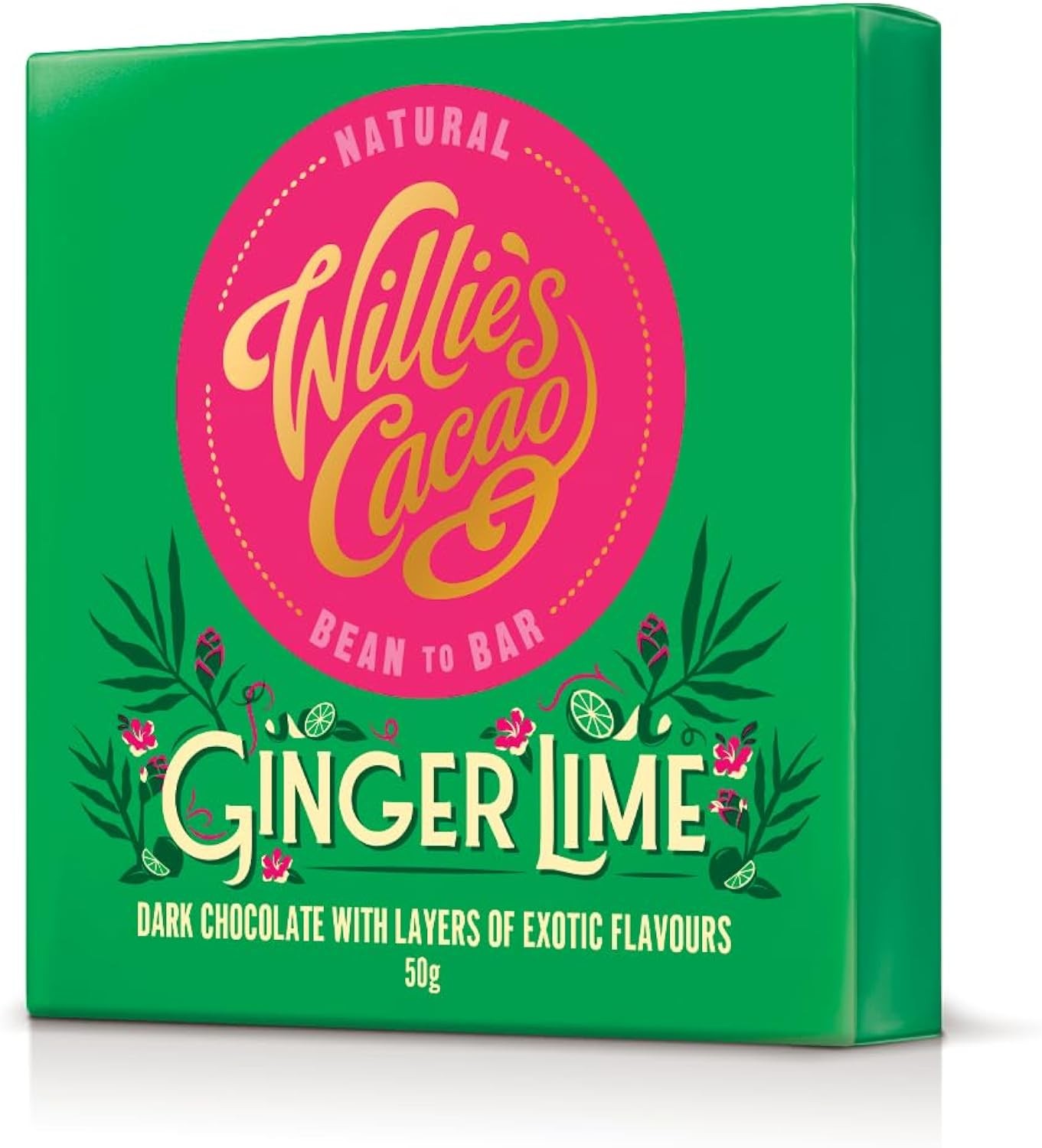 Willie's Cacao - Ginger & Lime 70% Dark Chocolate bar - 50g - Vegan - Artisan Made - Image 2