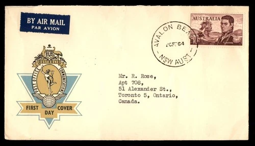 Mayfairstamps Australia FDC 1964 Flinders in Uniform Ship First Day Cover aax_03