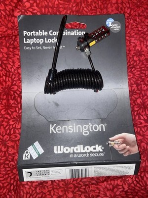 Kensington Portable Combination Laptop Lock WordLock, Combination Lock A12414