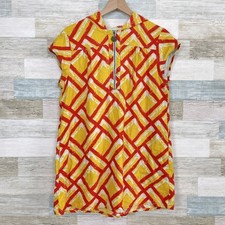 Tracy Feith x Target Hooded Linen Pullover Dress Yellow Orange Womens Medium