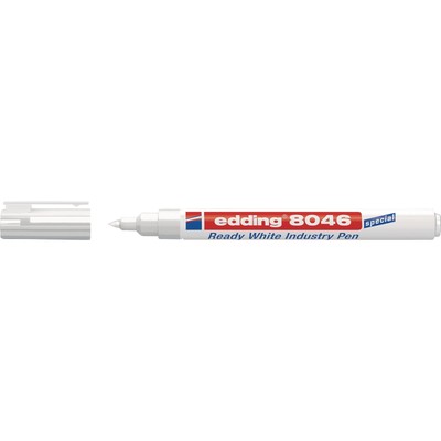 Industrie-Permanentmarker 8046 weiß Strich-B.1-3mm Rundspitze EDDING  Stift