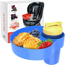 Car Seat Snack Tray for Kids: Kids Car Seat Tray with Cup Holder, Toddlers Road