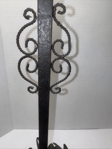 Vtg Black Wrought Iron Ornate Beam Balance Scale 24” - Picture 8 of 10