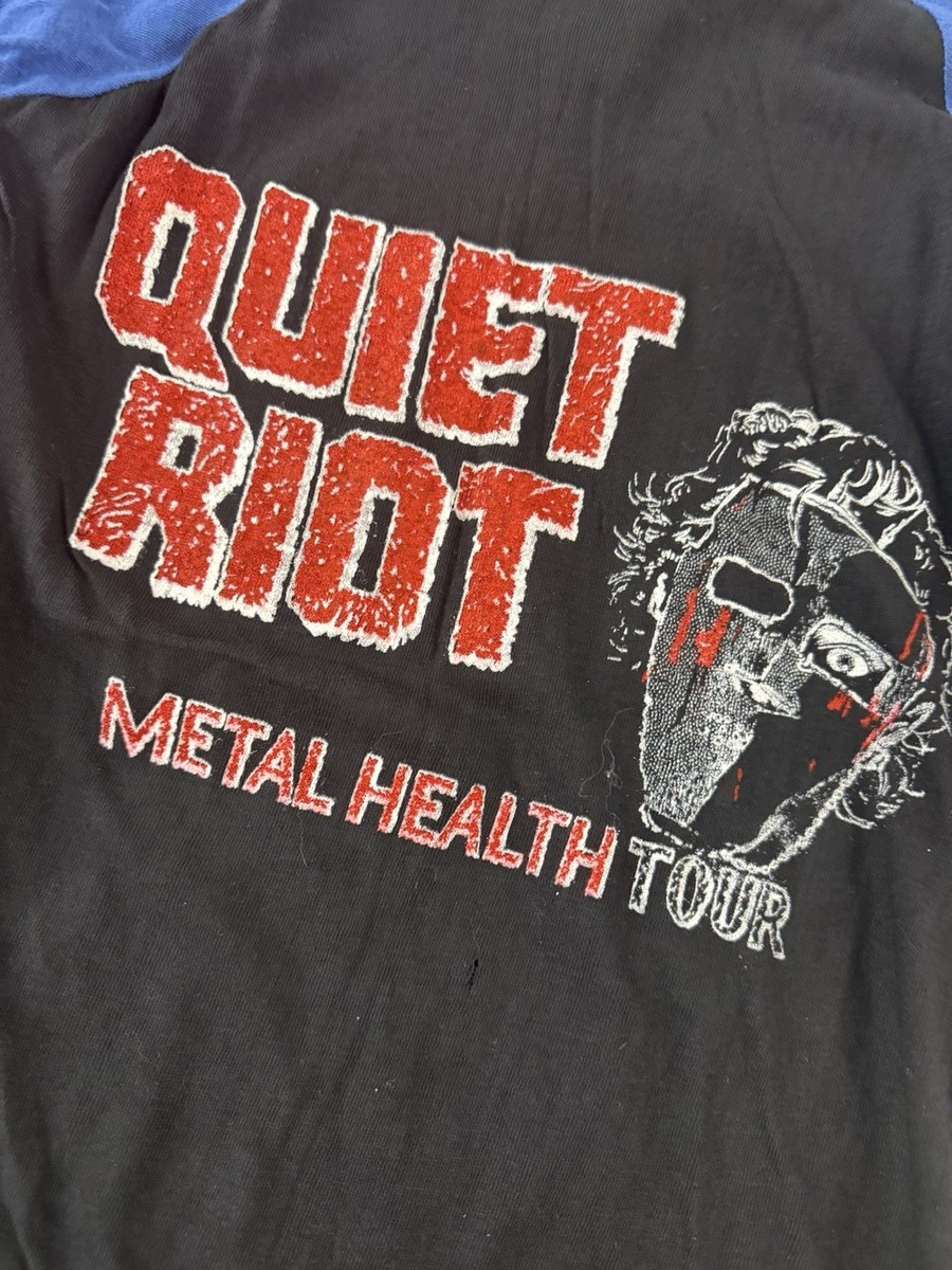 Vintage QUIET RIOT band Tee Shirt Raglan T Rock Metal Rap Tour