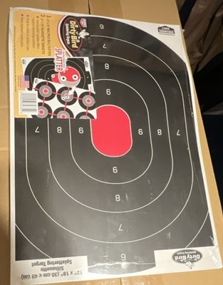 Birchwood Casey Dirty Bird Splatter Paper Bullseye Silhouette Targets 12x18 in 