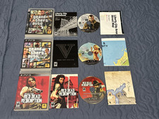 PS3 Rockstar Game Bundle: GTA IV, GTA V, and Red Dead Redemption - CIB w/ Maps