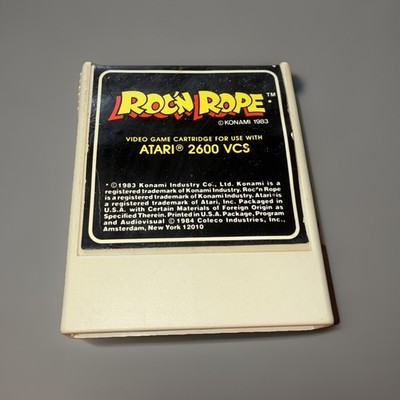 Atari 2600  ROC N ROPE  Video Game Cartridge Konami Working