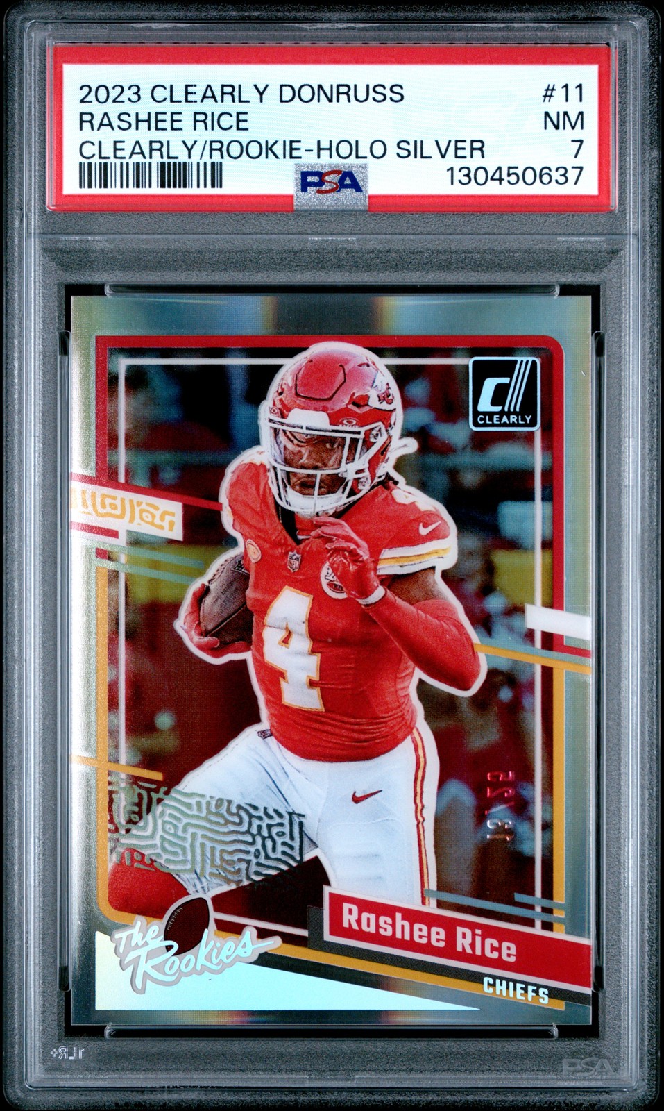 Rashee Rice Panini Clearly Donruss Clearly the Rookies #11 Holo Silver