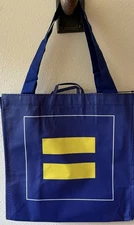 Bags. Reusable. HUMAN RIGHTS CAMPAIGN (HRC)  REUSABLE ECO FRIENDLY SHOPPING BAG