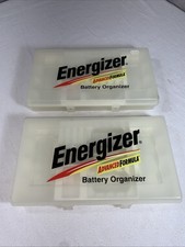 Energizer Battery Organizer Storage Case With Insert Tray 11 x 6 x 1.5 LOT OF 2