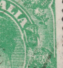 KGV LMW ½d GREEN MINT "VARIETY" NECKLESS EMU RETOUCH BW 65(6)i SCARCE!