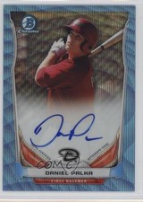 2014 Bowman Chrome Prospect Blue Wave Refractor 16/50 Daniel Palka Auto 6aa