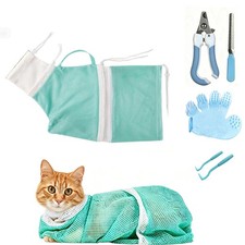 fghuim 6 Pieces Cat Bathing/Grooming Bag, Adjustable Shower Net Bag and...