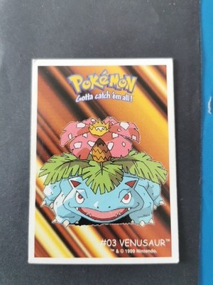POKEMON dunkin boomer trading card 1999 Nintendo # 03 Venusaur/Bisaflor - NM