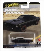 Mattel Hot Wheels HYP68-FPY86 Plymouth - Aar/Cuda Coupe 1970 - Fast & Furious 7