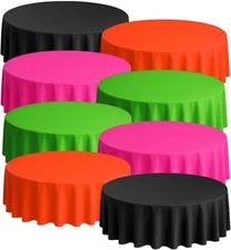 Tegeme 12 Pack Plastic 84 inches, Black, Orange, Rose Red, Fruit Green 