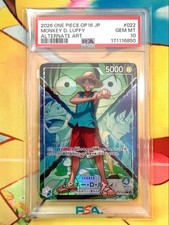 PSA 10 MONKEY D. LUFFY OP16-022 Alternate Art 2026 One Piece Card Japanese