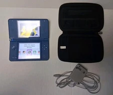 Nintendo DSi XL Blue Console Charger Case Zelda: Four Swords Installed Tested