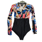 NEW Prana S Mckayla One Piece Swimsuit UPF 50+ Surf Long Sleeve Beach Multicolor
