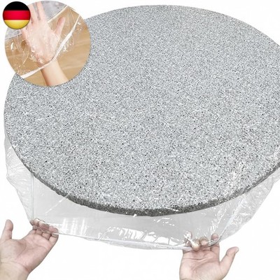 Runde Elastische Tischdecke: Transparent Tischdecke Rund mit Gummizug,