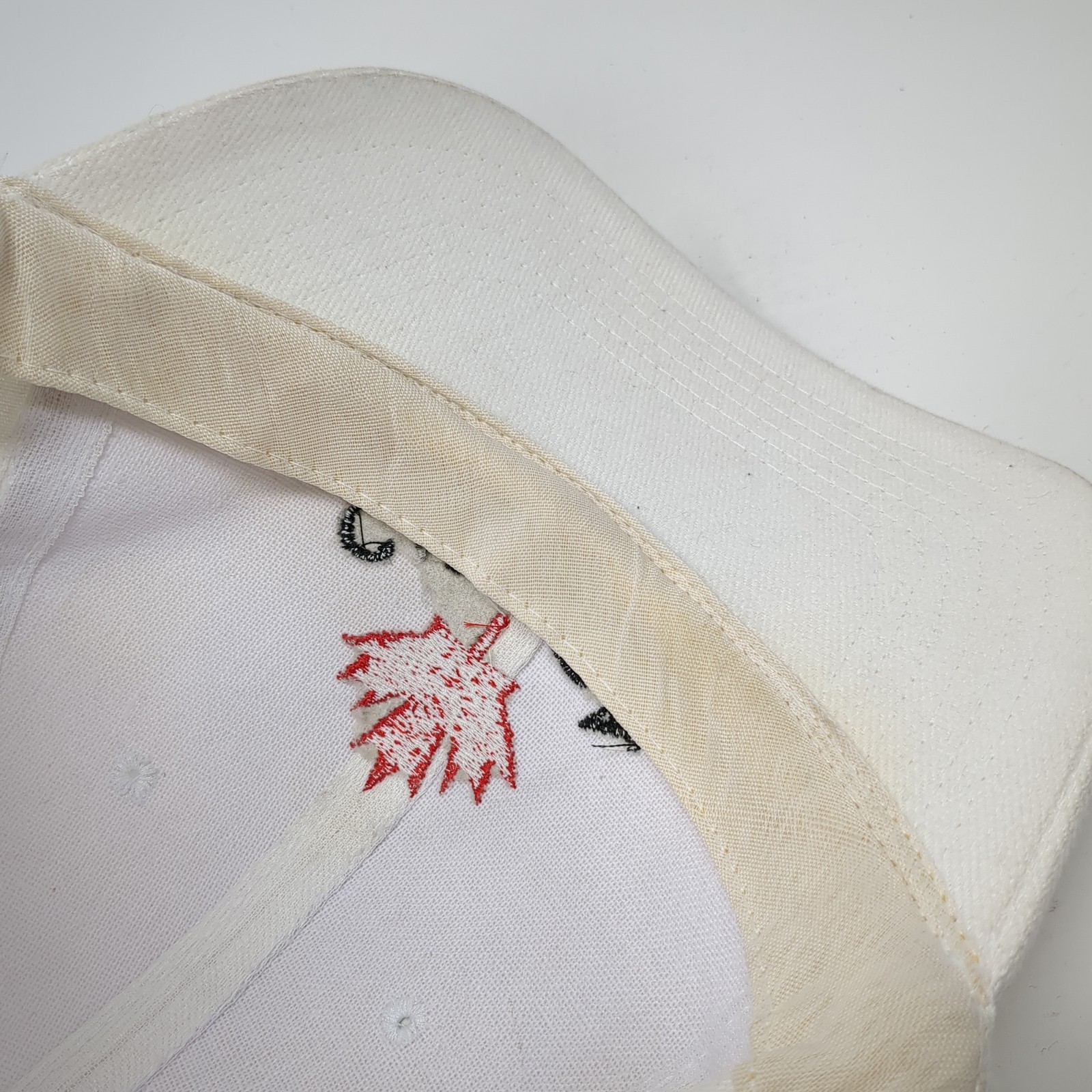 Canada Maple Leaf Strapback Hat White One Size Ad… - image 8