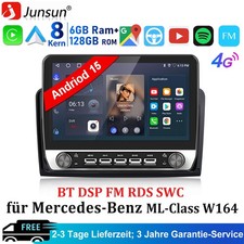 DAB+ Android15 Für Mercedes ML/GL Klasse W164 X164 Autoradio 6G+128G CarPlay GPS