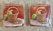 Vintage 1988 Burgundy Hill Kit Collection APPLE BASKET KIT Lot of 2