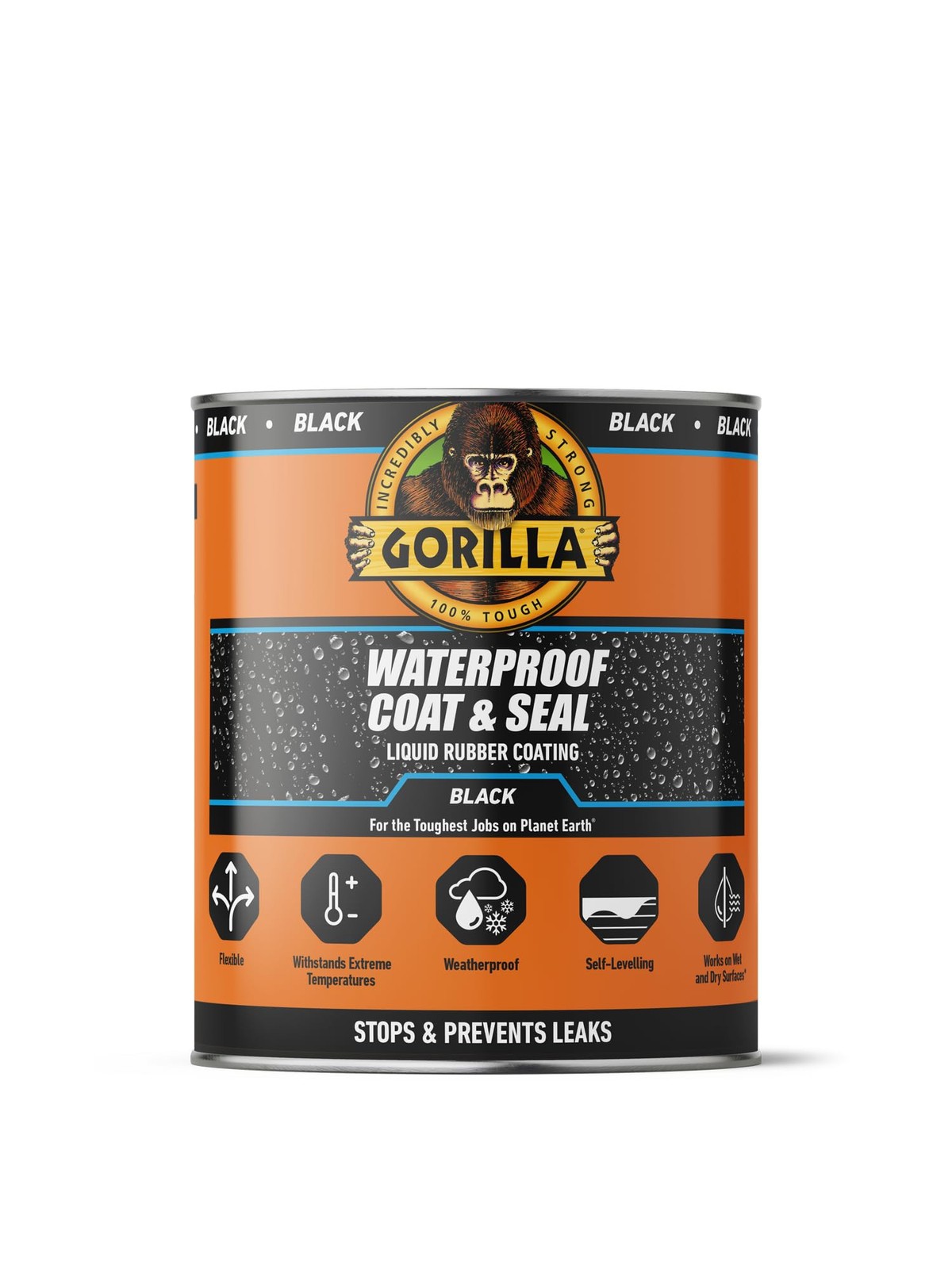 2x Gorilla Waterproof Coat & Seal Leak Seal Liquid Coating Flexible 473ml BLACK - Image 4