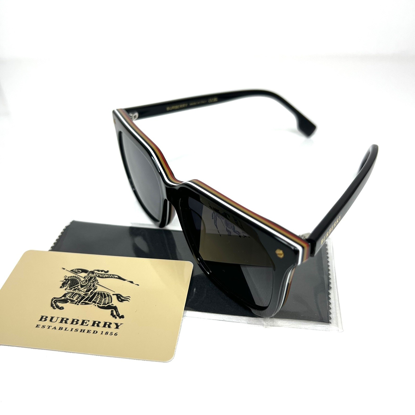 Burberry BE4337 379887 Black Square Men’s Sunglasses 56mm Ships Today thumbnail 7
