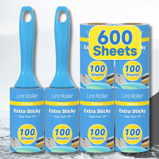 600 Sheets Extra Sticky Lint Rollers for Pet Hair, Easy Spiral Tear Lint Roller