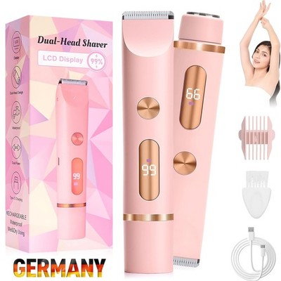 Bikini-Trimmer Für Frauen   Intimrasierer: 2-In-1 Elektrischer Körperhaartrimmer