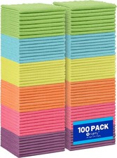 Microfiber Cleaning Cloth Bulk, 100 Pack Cleaning Rags, 12 x 11 in