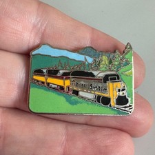 Vintage Chessie System Diesel Train Scenic Mountains Enamel Lapel Hat Pin