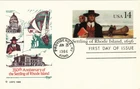 Dr Jim Stamps Settling of Rhode Island 350 Years First Day Issue Card Artmaster