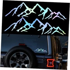 pcs Snow Mountian Vinyl Stickers for Car Window Bumper Trunk 2 Gradient-2pcs