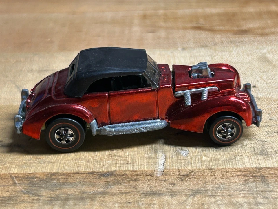 Hot Wheels Copper Red Classic Cord Car Red Line Top is Marked 6472 - 0510 3 - Image 2 of 4