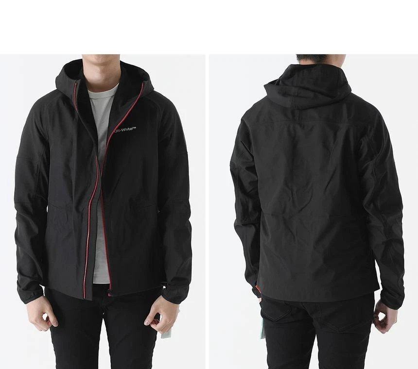 OFF WHITE Felpa con cappuccio e zip logo Off White 62907612