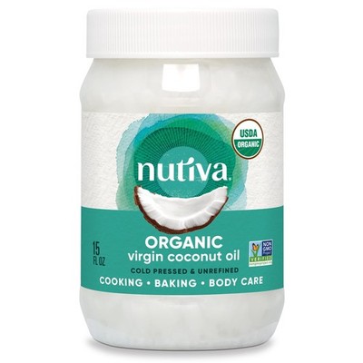 Nutiva Organic, Cold-Pressed, Unrefined, Virgin Coconut Oil from Fresh, non-GMO