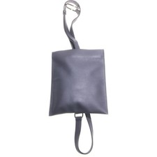 Hermes Pusher Plus Swift Leather Shoulder Body Bag Silver Hardware Black U Used