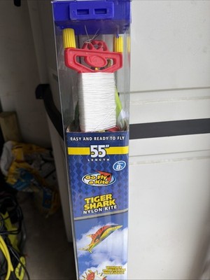 'Go Fly A Kite'  55'' Tiger Shark Nylon Kite Brand New
