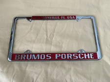 Brumos Porsche Jacksonville Fl License Plate Frame 356 914 911 Chrome Metal Brumos Porsche Jacksonville Fl License Plate Frame 356 914 911 Chrome Metal