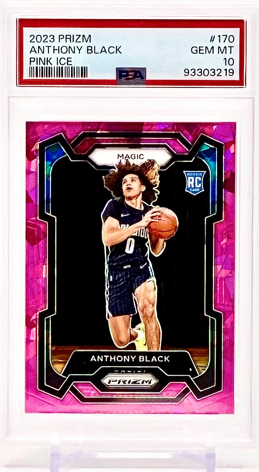 2023 Panini Prizm Anthony Black RC Pink Ice Prizm PSA 10 #170 Orlando Magic