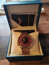 Orologio uomo meccanico PINDU casinò roulette con quadrante girevole oro rosa