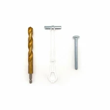 10-Pack 1/4"-20 Quick Toggle Anchors + Bolts for Drywall, Stud, & Concrete Block