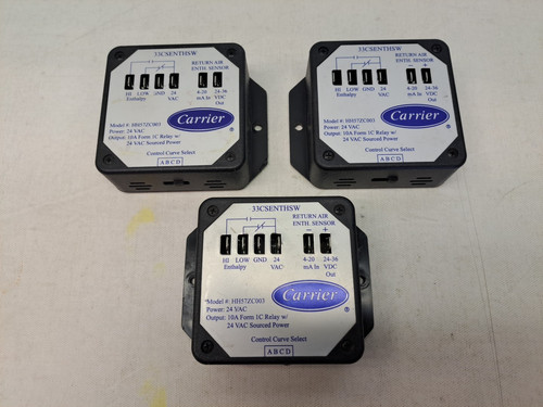 Lot of 3 Carrier HH57ZC003/33CSENTHSW  Enthalpy Switch  USED