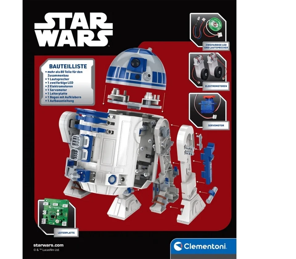Clementoni Star Wars R2D2 Roboter Experimentierkasten Lernspielzeug 59457 Neu - Bild 3 von 4