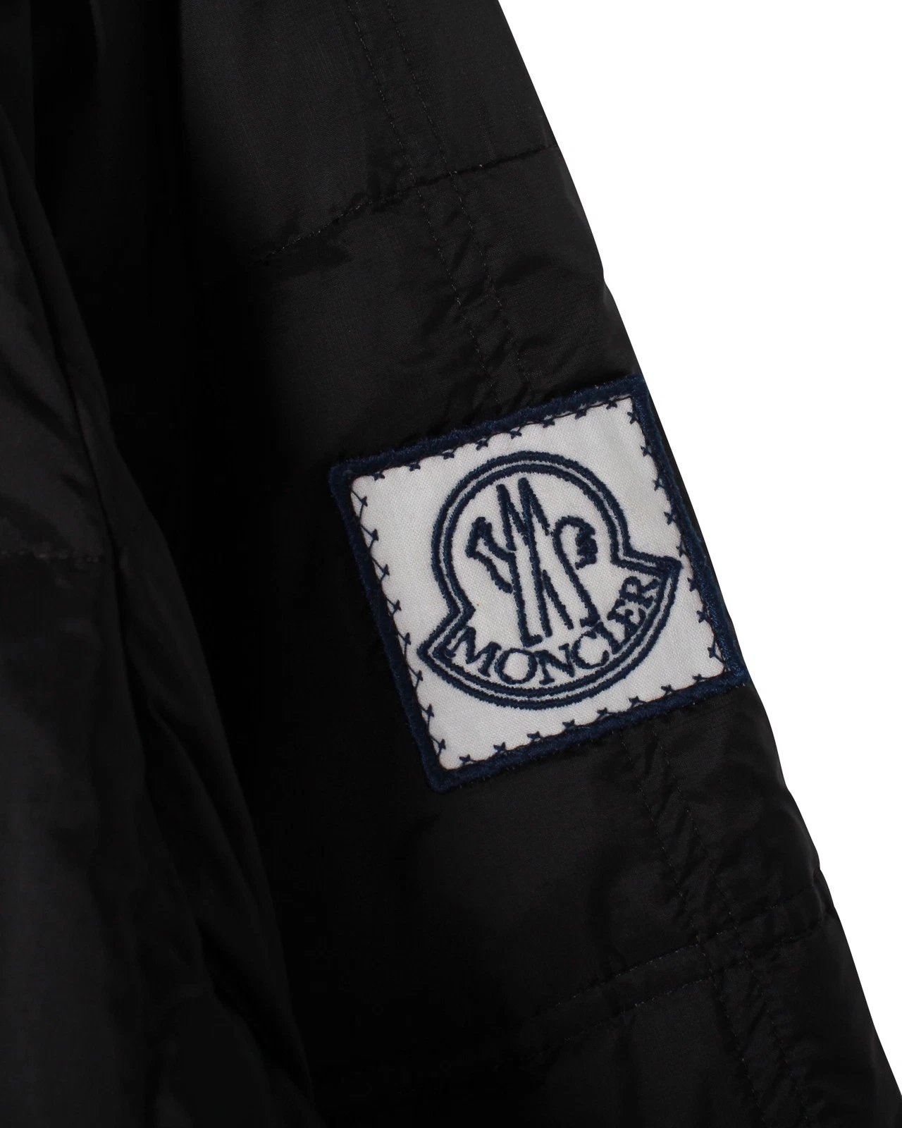 Moncler Giubbotto imbottito trapuntato in nylon uomo nero Xl